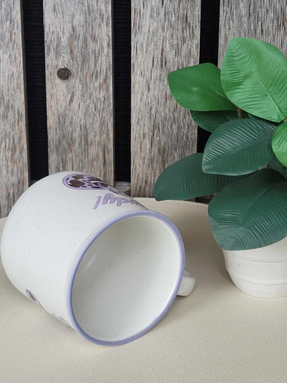 Howdy! Lavender & Black Rimmed Hat Ceramic Mug - Picture 5 of 5